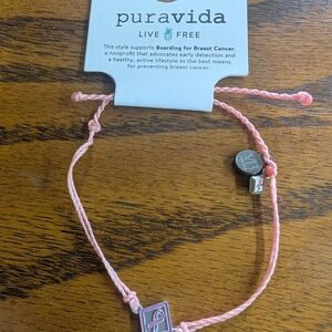 Pura Vida Pink Ribbon Bracelet